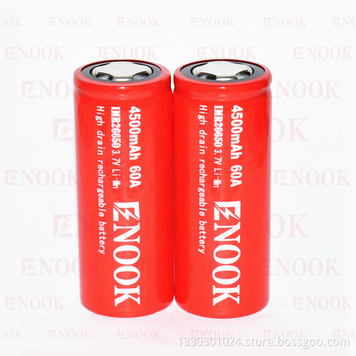 enook battery enook 26650 4500mAh 60A IMR 26650 rechargeable li-ion battery 26650 lithium battery 26650 battery 60amp for vaping